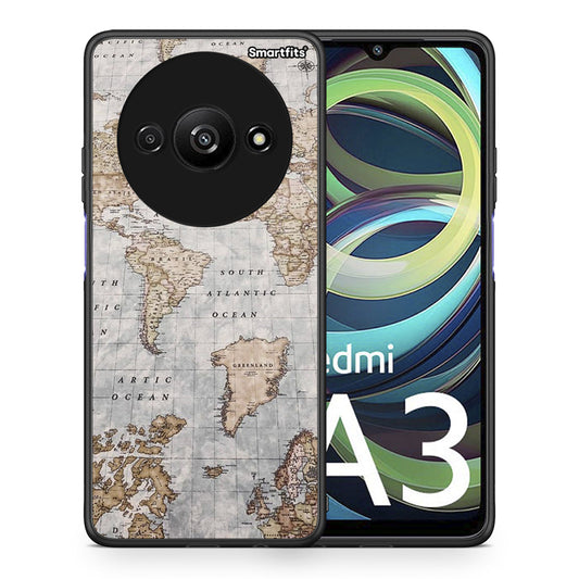 World Map - Xiaomi Redmi A3 θήκη
