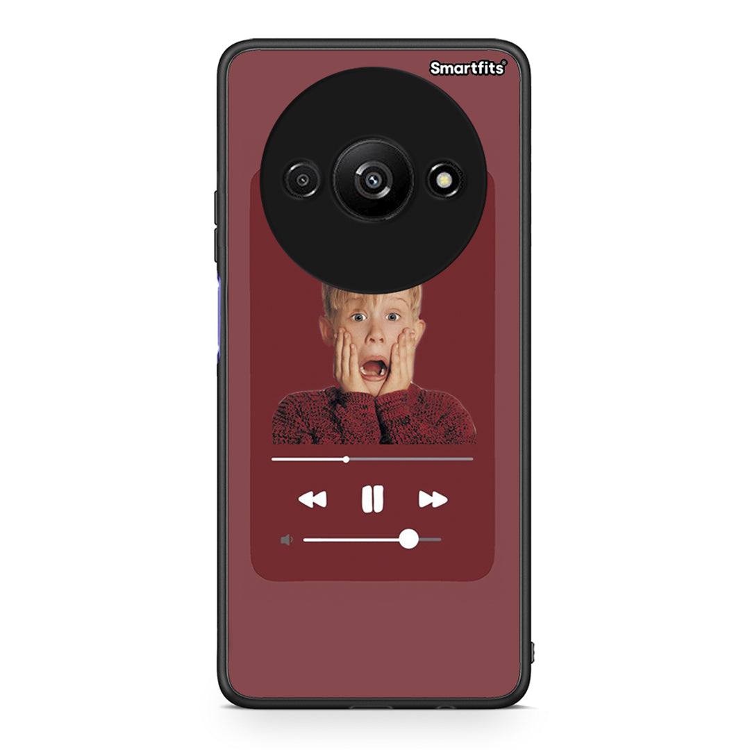 Xiaomi Redmi A3 Xmas Alone Music θήκη από τη Smartfits με σχέδιο στο πίσω μέρος και μαύρο περίβλημα | Smartphone case with colorful back and black bezels by Smartfits