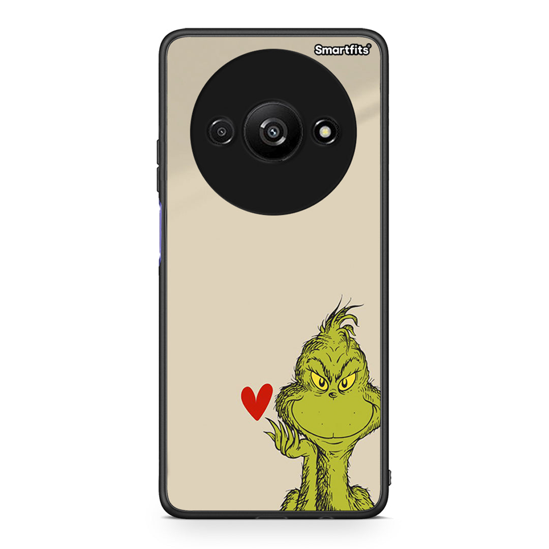 Xiaomi Redmi A3 Xmas Grinch θήκη από τη Smartfits με σχέδιο στο πίσω μέρος και μαύρο περίβλημα | Smartphone case with colorful back and black bezels by Smartfits
