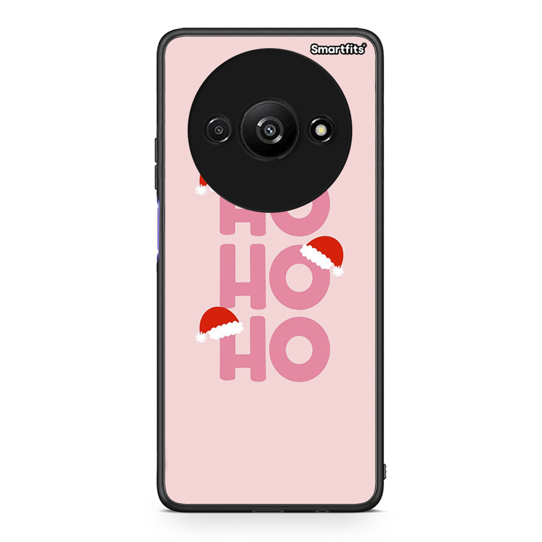 Xiaomi Redmi A3 Xmas Ho Ho Ho θήκη από τη Smartfits με σχέδιο στο πίσω μέρος και μαύρο περίβλημα | Smartphone case with colorful back and black bezels by Smartfits