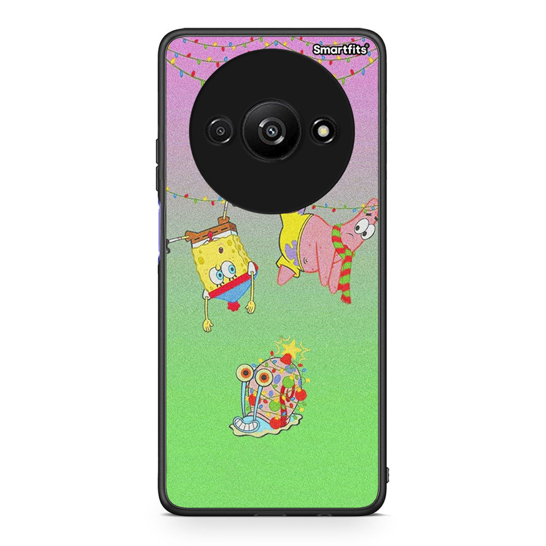 Xiaomi Redmi A3 Xmas Lights θήκη από τη Smartfits με σχέδιο στο πίσω μέρος και μαύρο περίβλημα | Smartphone case with colorful back and black bezels by Smartfits