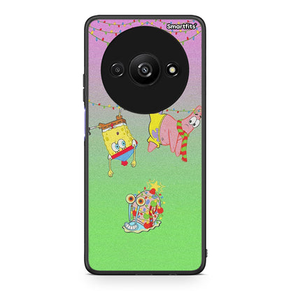 Xiaomi Redmi A3 Xmas Lights θήκη από τη Smartfits με σχέδιο στο πίσω μέρος και μαύρο περίβλημα | Smartphone case with colorful back and black bezels by Smartfits