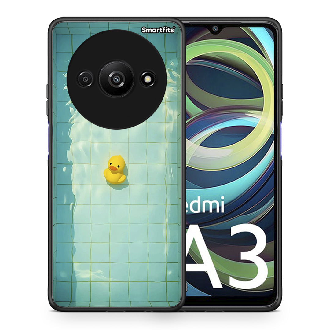 Θήκη Xiaomi Redmi A3 Yellow Duck από τη Smartfits με σχέδιο στο πίσω μέρος και μαύρο περίβλημα | Xiaomi Redmi A3 Yellow Duck case with colorful back and black bezels