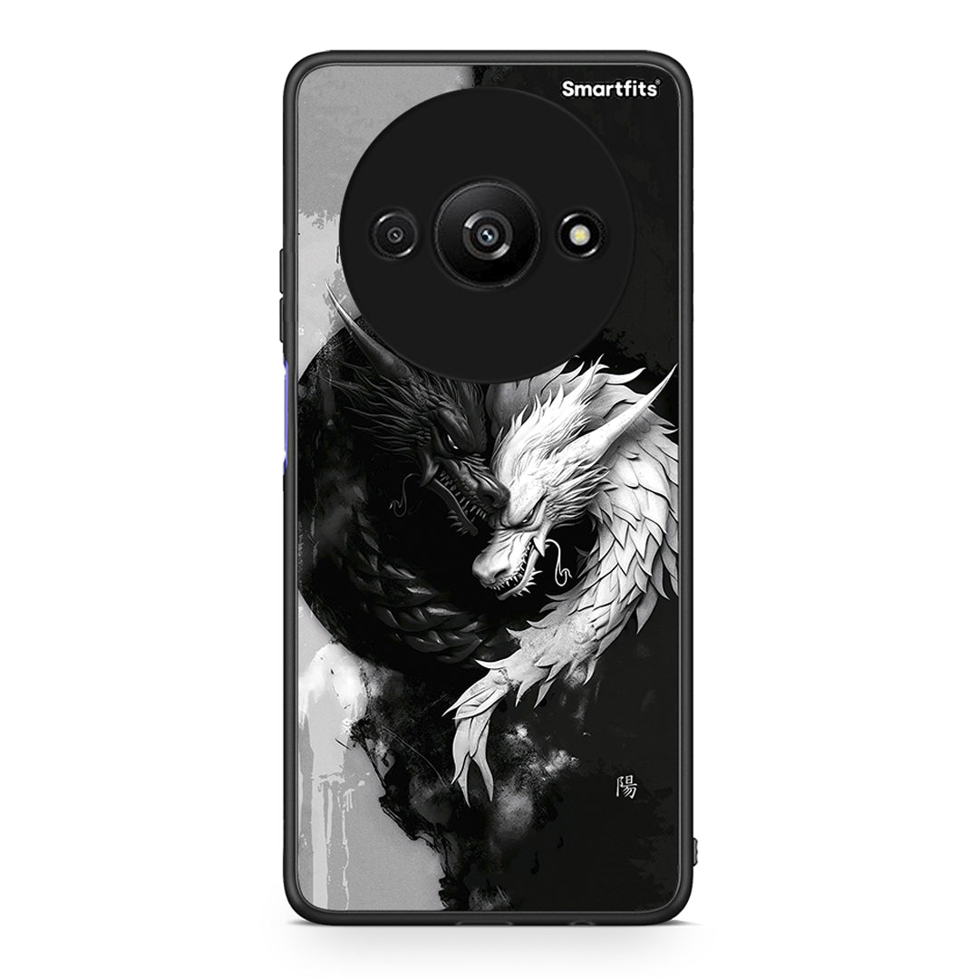 Xiaomi Redmi A3 Yin Yang Θήκη από τη Smartfits με σχέδιο στο πίσω μέρος και μαύρο περίβλημα | Smartphone case with colorful back and black bezels by Smartfits