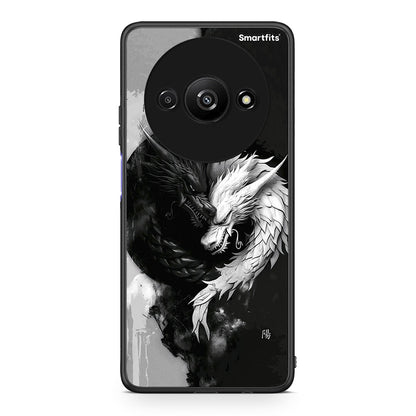 Xiaomi Redmi A3 Yin Yang Θήκη από τη Smartfits με σχέδιο στο πίσω μέρος και μαύρο περίβλημα | Smartphone case with colorful back and black bezels by Smartfits