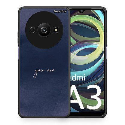 Θήκη Xiaomi Redmi A3 You Can από τη Smartfits με σχέδιο στο πίσω μέρος και μαύρο περίβλημα | Xiaomi Redmi A3 You Can case with colorful back and black bezels