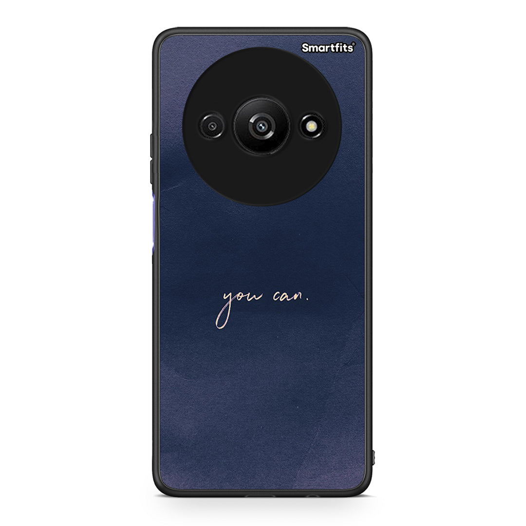 Xiaomi Redmi A3 You Can θήκη από τη Smartfits με σχέδιο στο πίσω μέρος και μαύρο περίβλημα | Smartphone case with colorful back and black bezels by Smartfits