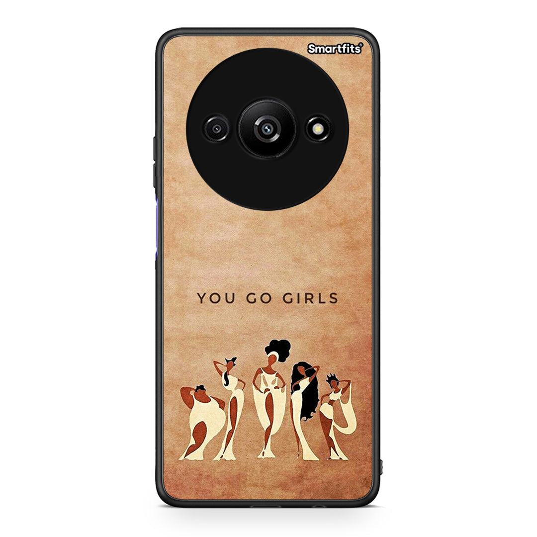 Xiaomi Redmi A3 You Go Girl θήκη από τη Smartfits με σχέδιο στο πίσω μέρος και μαύρο περίβλημα | Smartphone case with colorful back and black bezels by Smartfits