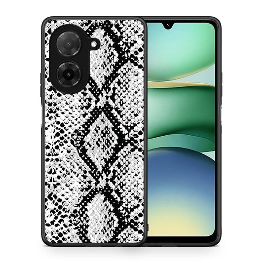 Θήκη Xiaomi Redmi A5 White Snake Animal από τη Smartfits με σχέδιο στο πίσω μέρος και μαύρο περίβλημα | Xiaomi Redmi A5 White Snake Animal case with colorful back and black bezels