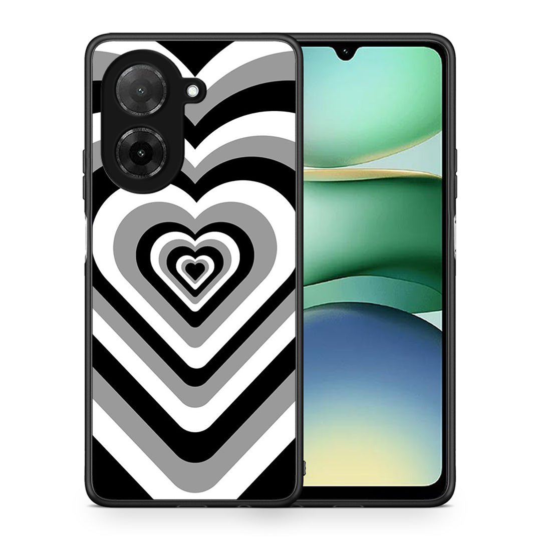 Θήκη Xiaomi Redmi A5 Black Hearts από τη Smartfits με σχέδιο στο πίσω μέρος και μαύρο περίβλημα | Xiaomi Redmi A5 Black Hearts case with colorful back and black bezels