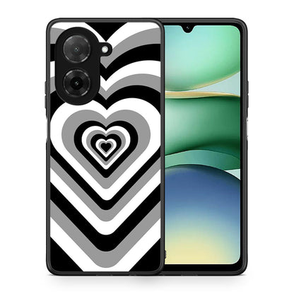 Θήκη Xiaomi Redmi A5 Black Hearts από τη Smartfits με σχέδιο στο πίσω μέρος και μαύρο περίβλημα | Xiaomi Redmi A5 Black Hearts case with colorful back and black bezels