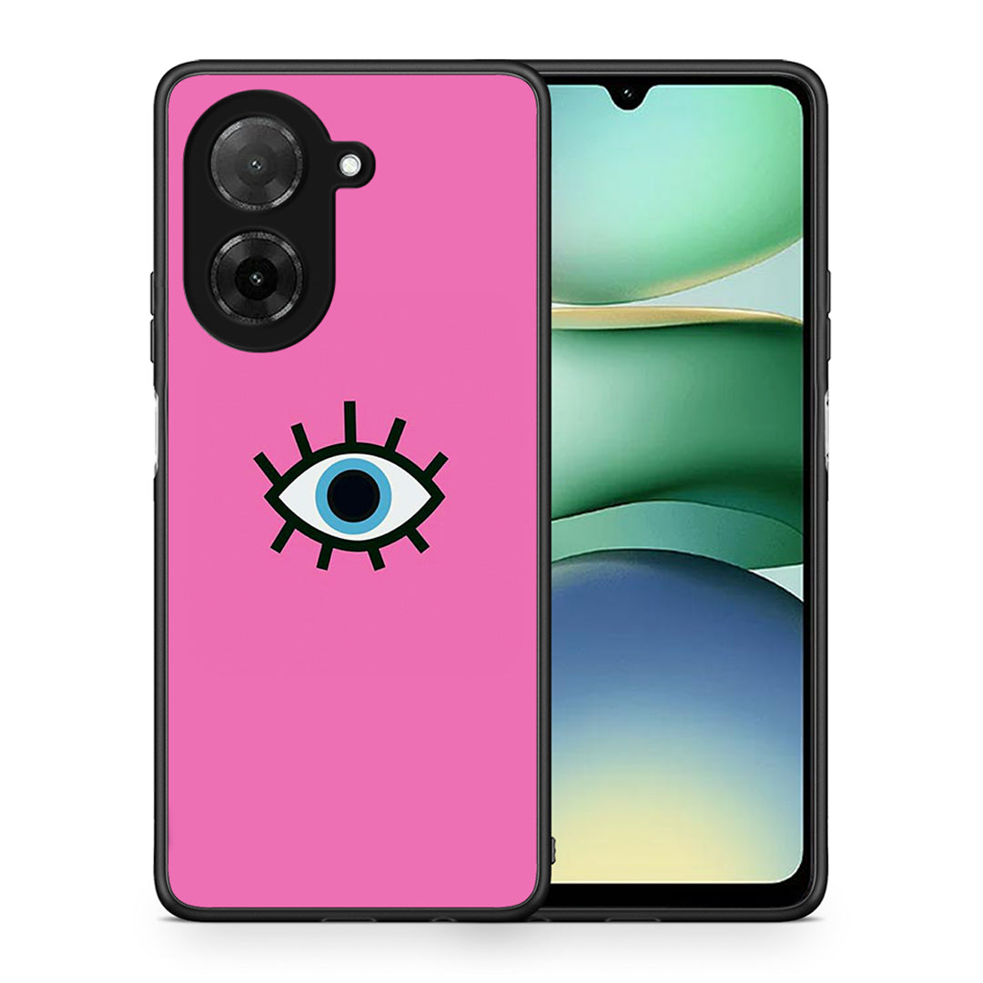 Θήκη Xiaomi Redmi A5 Blue Eye Pink από τη Smartfits με σχέδιο στο πίσω μέρος και μαύρο περίβλημα | Xiaomi Redmi A5 Blue Eye Pink case with colorful back and black bezels