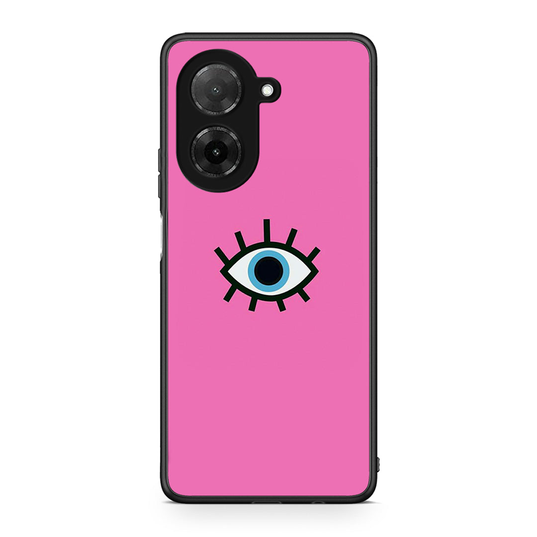 Xiaomi Redmi A5 Blue Eye Pink θήκη από τη Smartfits με σχέδιο στο πίσω μέρος και μαύρο περίβλημα | Smartphone case with colorful back and black bezels by Smartfits
