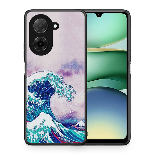 Θήκη Xiaomi Redmi A5 Blue Waves από τη Smartfits με σχέδιο στο πίσω μέρος και μαύρο περίβλημα | Xiaomi Redmi A5 Blue Waves case with colorful back and black bezels