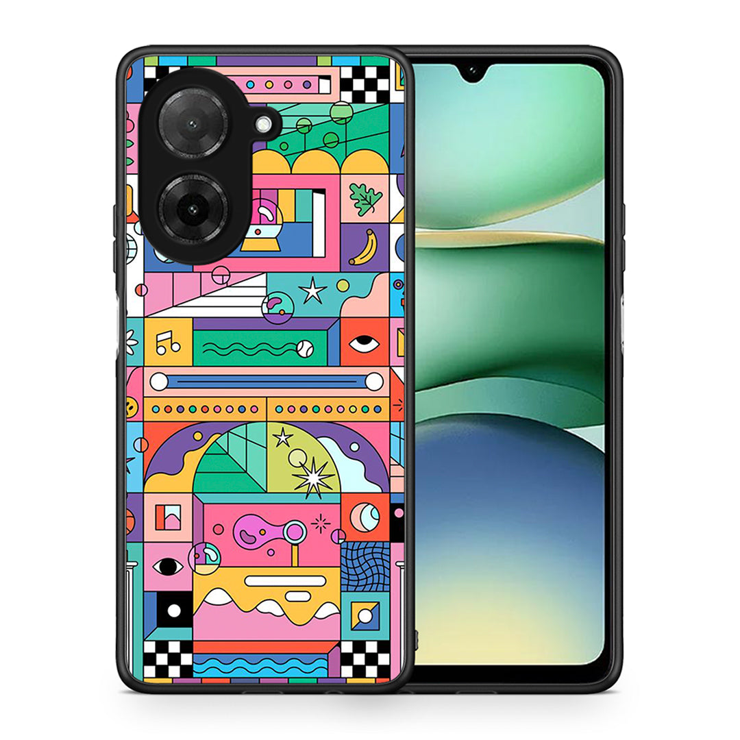 Θήκη Xiaomi Redmi A5 Bubbles Soap από τη Smartfits με σχέδιο στο πίσω μέρος και μαύρο περίβλημα | Xiaomi Redmi A5 Bubbles Soap case with colorful back and black bezels