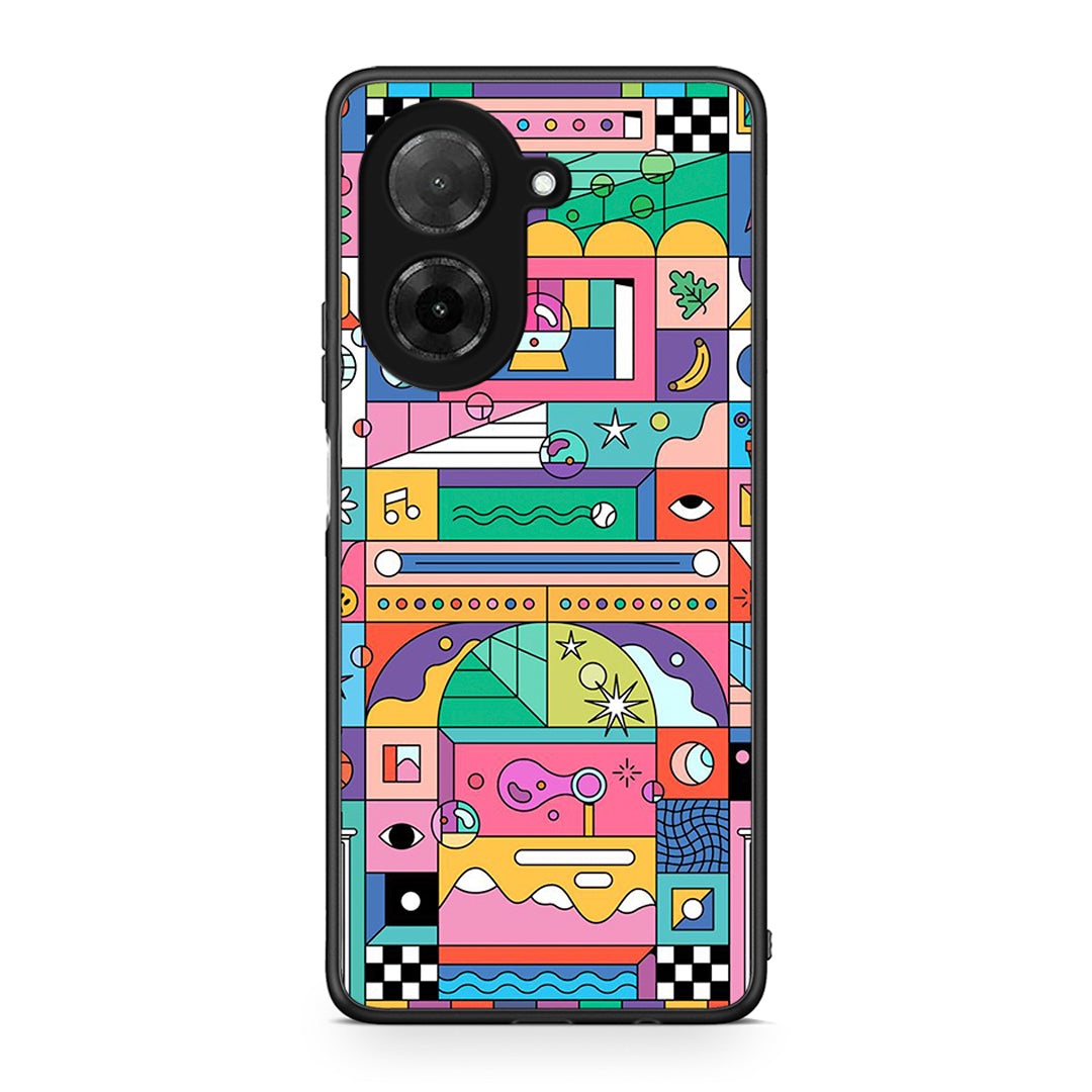 Xiaomi Redmi A5 Bubbles Soap θήκη από τη Smartfits με σχέδιο στο πίσω μέρος και μαύρο περίβλημα | Smartphone case with colorful back and black bezels by Smartfits