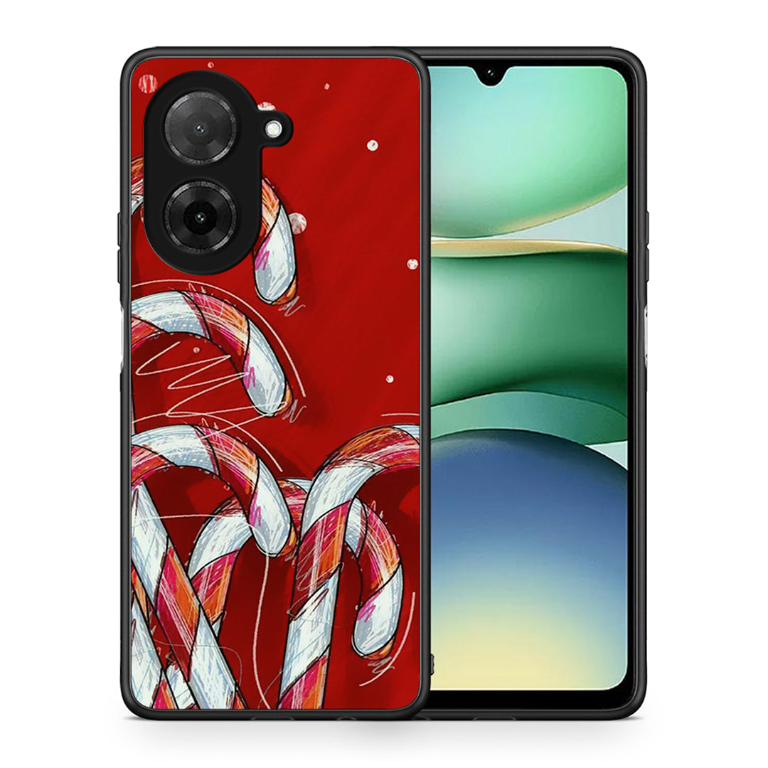 Θήκη Xiaomi Redmi A5 Candy Cane από τη Smartfits με σχέδιο στο πίσω μέρος και μαύρο περίβλημα | Xiaomi Redmi A5 Candy Cane case with colorful back and black bezels