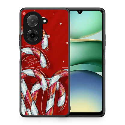 Θήκη Xiaomi Redmi A5 Candy Cane από τη Smartfits με σχέδιο στο πίσω μέρος και μαύρο περίβλημα | Xiaomi Redmi A5 Candy Cane case with colorful back and black bezels