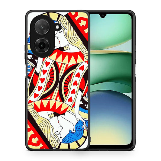 Θήκη Xiaomi Redmi A5 Card Love από τη Smartfits με σχέδιο στο πίσω μέρος και μαύρο περίβλημα | Xiaomi Redmi A5 Card Love case with colorful back and black bezels
