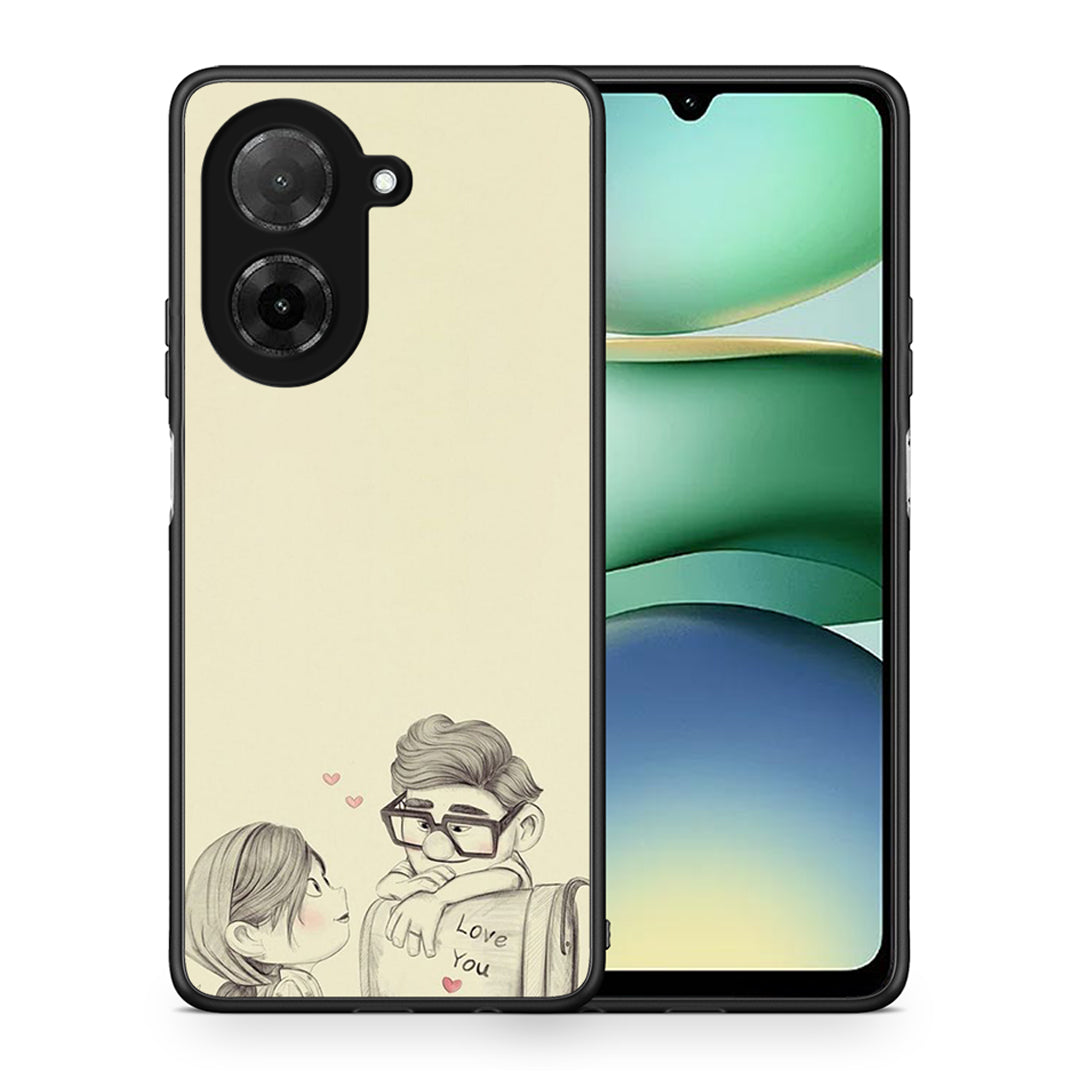 Θήκη Xiaomi Redmi A5 Carl And Ellie από τη Smartfits με σχέδιο στο πίσω μέρος και μαύρο περίβλημα | Xiaomi Redmi A5 Carl And Ellie case with colorful back and black bezels