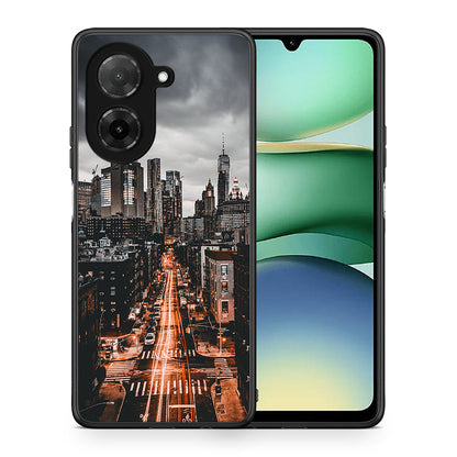 Θήκη Xiaomi Redmi A5 City Lights από τη Smartfits με σχέδιο στο πίσω μέρος και μαύρο περίβλημα | Xiaomi Redmi A5 City Lights case with colorful back and black bezels
