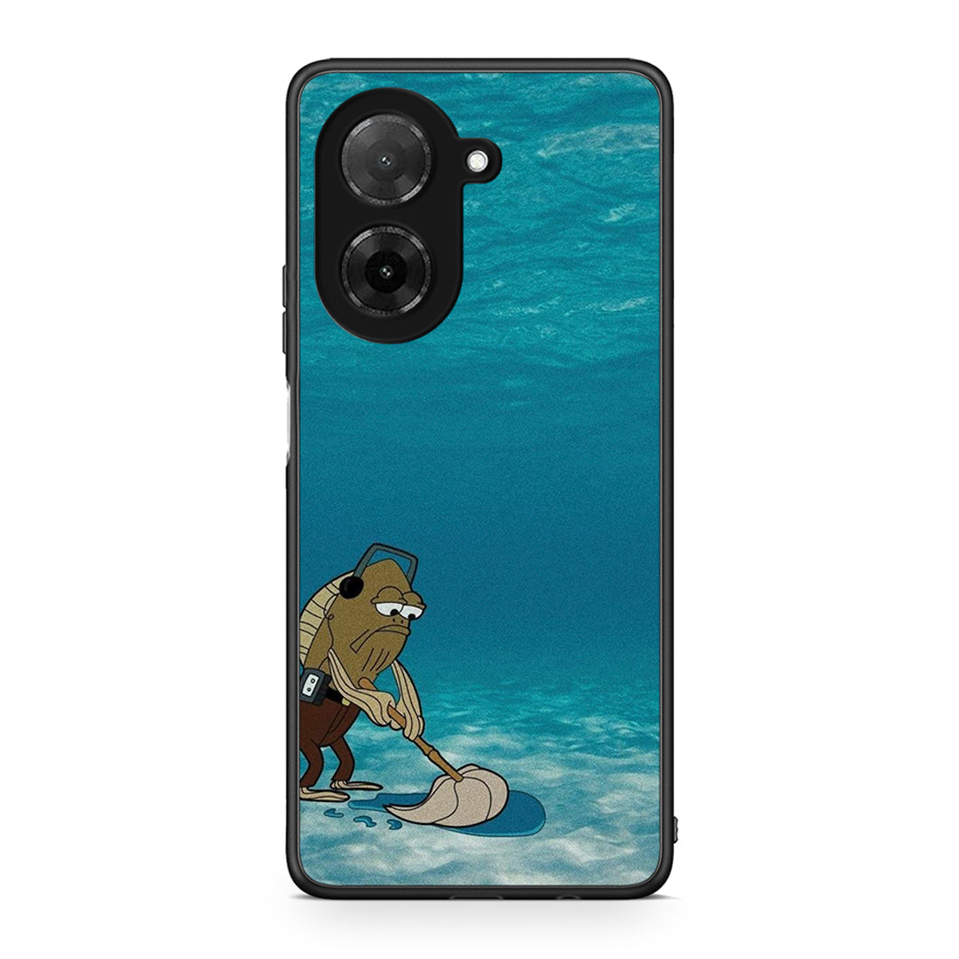 Xiaomi Redmi A5 Clean The Ocean Θήκη από τη Smartfits με σχέδιο στο πίσω μέρος και μαύρο περίβλημα | Smartphone case with colorful back and black bezels by Smartfits