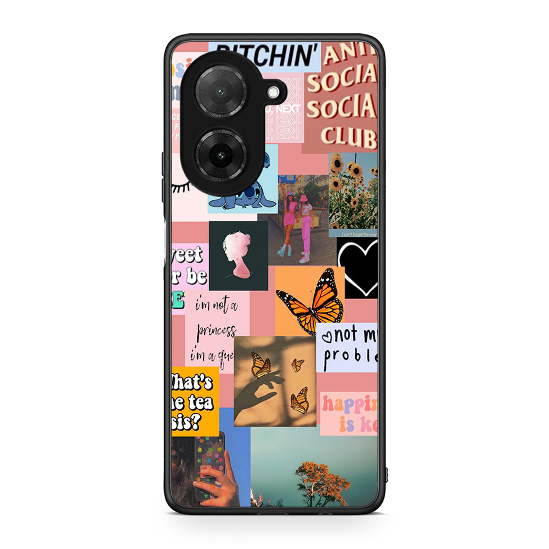 Xiaomi Redmi A5 Collage Bitchin Θήκη Αγίου Βαλεντίνου από τη Smartfits με σχέδιο στο πίσω μέρος και μαύρο περίβλημα | Smartphone case with colorful back and black bezels by Smartfits