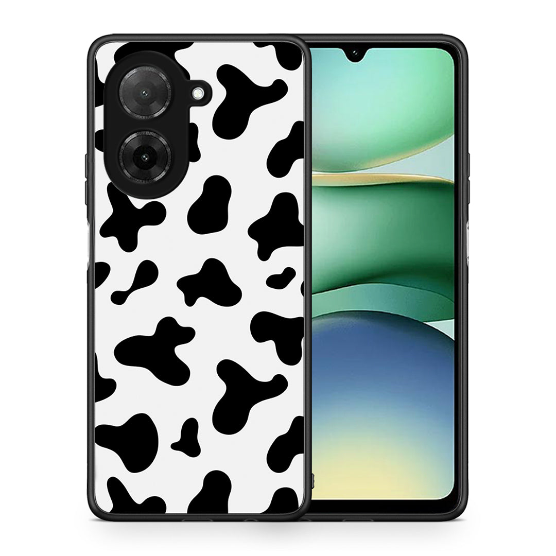 Θήκη Xiaomi Redmi A5 Cow Print από τη Smartfits με σχέδιο στο πίσω μέρος και μαύρο περίβλημα | Xiaomi Redmi A5 Cow Print case with colorful back and black bezels