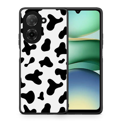 Θήκη Xiaomi Redmi A5 Cow Print από τη Smartfits με σχέδιο στο πίσω μέρος και μαύρο περίβλημα | Xiaomi Redmi A5 Cow Print case with colorful back and black bezels