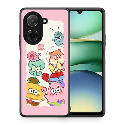 Θήκη Xiaomi Redmi A5 Cute Companion από τη Smartfits με σχέδιο στο πίσω μέρος και μαύρο περίβλημα | Xiaomi Redmi A5 Cute Companion case with colorful back and black bezels