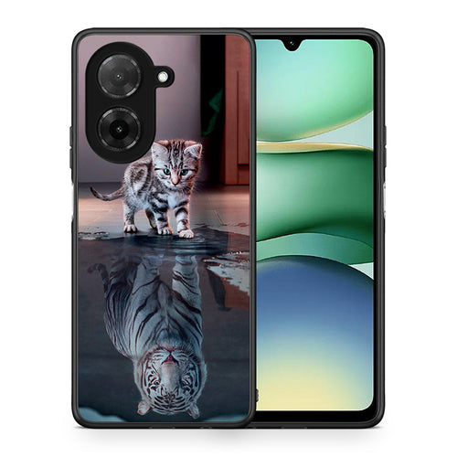 Θήκη Xiaomi Redmi A5 Tiger Cute από τη Smartfits με σχέδιο στο πίσω μέρος και μαύρο περίβλημα | Xiaomi Redmi A5 Tiger Cute case with colorful back and black bezels