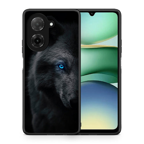 Θήκη Xiaomi Redmi A5 Dark Wolf από τη Smartfits με σχέδιο στο πίσω μέρος και μαύρο περίβλημα | Xiaomi Redmi A5 Dark Wolf case with colorful back and black bezels