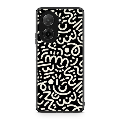 Xiaomi Redmi A5 Doodle Art Θήκη από τη Smartfits με σχέδιο στο πίσω μέρος και μαύρο περίβλημα | Smartphone case with colorful back and black bezels by Smartfits
