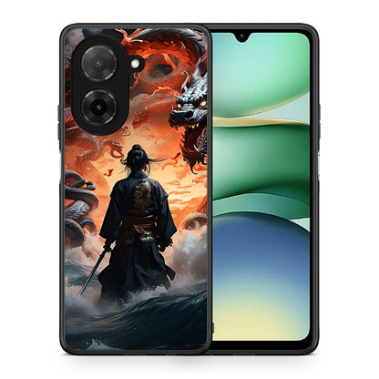 Θήκη Xiaomi Redmi A5 Dragons Fight από τη Smartfits με σχέδιο στο πίσω μέρος και μαύρο περίβλημα | Xiaomi Redmi A5 Dragons Fight case with colorful back and black bezels