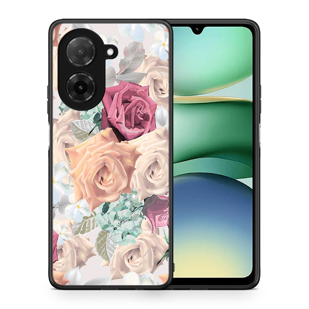 Θήκη Xiaomi Redmi A5 Bouquet Floral από τη Smartfits με σχέδιο στο πίσω μέρος και μαύρο περίβλημα | Xiaomi Redmi A5 Bouquet Floral case with colorful back and black bezels