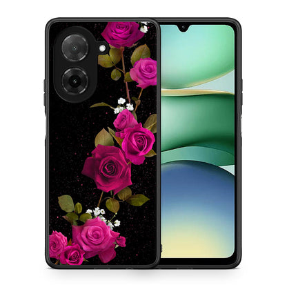 Θήκη Xiaomi Redmi A5 Red Roses Flower από τη Smartfits με σχέδιο στο πίσω μέρος και μαύρο περίβλημα | Xiaomi Redmi A5 Red Roses Flower case with colorful back and black bezels