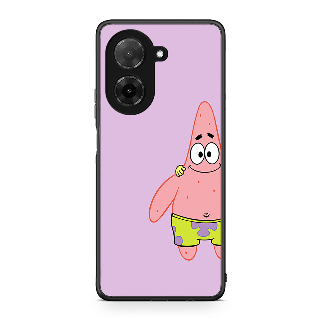 Xiaomi Redmi A5 Friends Patrick θήκη από τη Smartfits με σχέδιο στο πίσω μέρος και μαύρο περίβλημα | Smartphone case with colorful back and black bezels by Smartfits