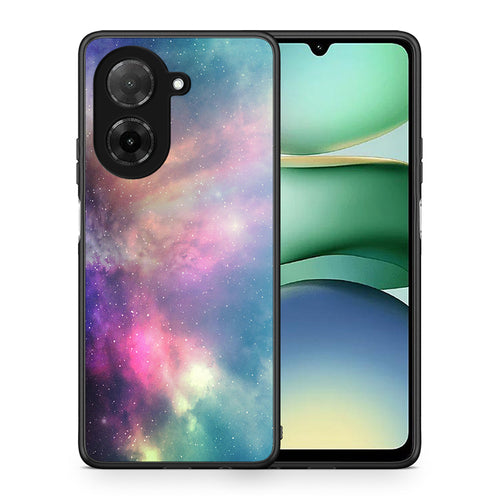 Θήκη Xiaomi Redmi A5 Rainbow Galaxy από τη Smartfits με σχέδιο στο πίσω μέρος και μαύρο περίβλημα | Xiaomi Redmi A5 Rainbow Galaxy case with colorful back and black bezels