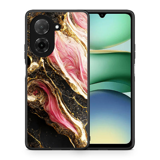 Θήκη Xiaomi Redmi A5 Glamorous Pink Marble από τη Smartfits με σχέδιο στο πίσω μέρος και μαύρο περίβλημα | Xiaomi Redmi A5 Glamorous Pink Marble case with colorful back and black bezels