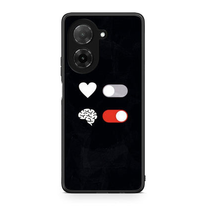 Xiaomi Redmi A5 Heart Vs Brain Θήκη Αγίου Βαλεντίνου από τη Smartfits με σχέδιο στο πίσω μέρος και μαύρο περίβλημα | Smartphone case with colorful back and black bezels by Smartfits
