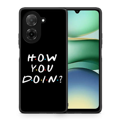 Θήκη Xiaomi Redmi A5 How You Doin από τη Smartfits με σχέδιο στο πίσω μέρος και μαύρο περίβλημα | Xiaomi Redmi A5 How You Doin case with colorful back and black bezels