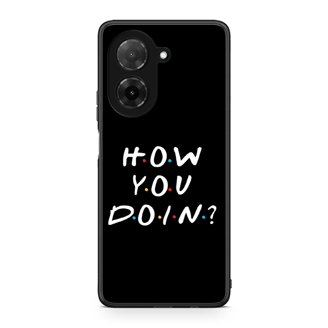 Xiaomi Redmi A5 How You Doin θήκη από τη Smartfits με σχέδιο στο πίσω μέρος και μαύρο περίβλημα | Smartphone case with colorful back and black bezels by Smartfits