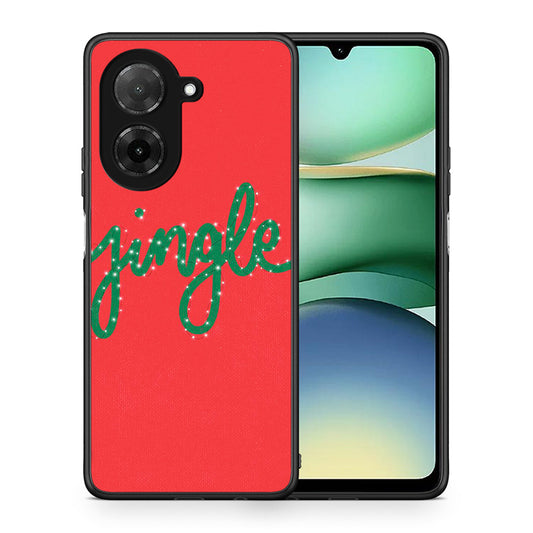 Θήκη Xiaomi Redmi A5 Jingle Xmas από τη Smartfits με σχέδιο στο πίσω μέρος και μαύρο περίβλημα | Xiaomi Redmi A5 Jingle Xmas case with colorful back and black bezels