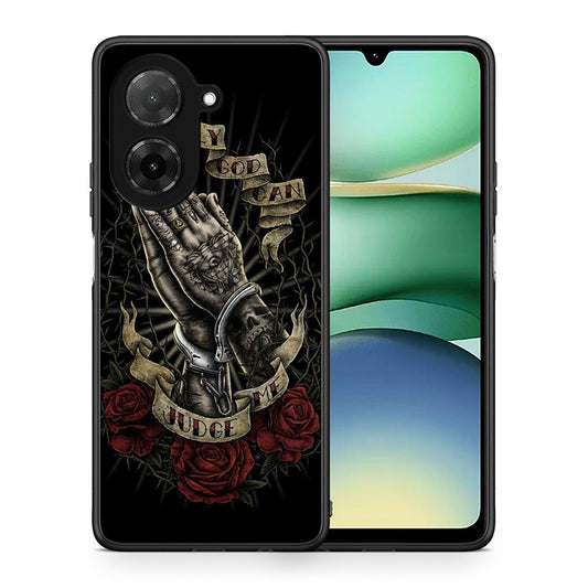 Θήκη Xiaomi Redmi A5 Judge By God από τη Smartfits με σχέδιο στο πίσω μέρος και μαύρο περίβλημα | Xiaomi Redmi A5 Judge By God case with colorful back and black bezels