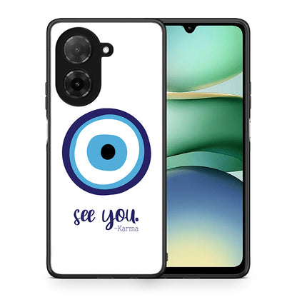 Θήκη Xiaomi Redmi A5 Karma Says από τη Smartfits με σχέδιο στο πίσω μέρος και μαύρο περίβλημα | Xiaomi Redmi A5 Karma Says case with colorful back and black bezels