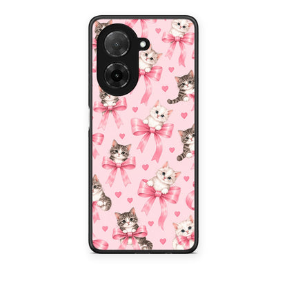 Θήκη Xiaomi Redmi A5 Kittens and Pink Bows on Pink από τη Smartfits με σχέδιο στο πίσω μέρος και μαύρο περίβλημα | Xiaomi Redmi A5 Kittens and Pink Bows on Pink case with colorful back and black bezels