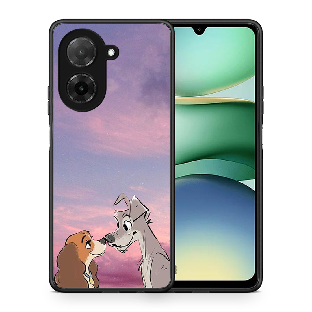 Θήκη Xiaomi Redmi A5 Lady And Tramp από τη Smartfits με σχέδιο στο πίσω μέρος και μαύρο περίβλημα | Xiaomi Redmi A5 Lady And Tramp case with colorful back and black bezels