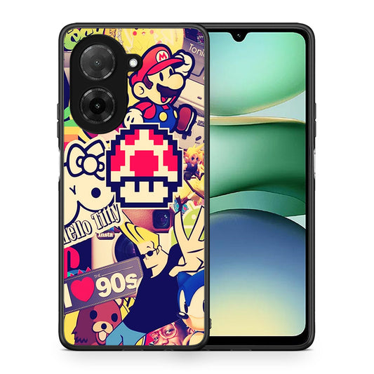 Θήκη Xiaomi Redmi A5 Love The 90s από τη Smartfits με σχέδιο στο πίσω μέρος και μαύρο περίβλημα | Xiaomi Redmi A5 Love The 90s case with colorful back and black bezels