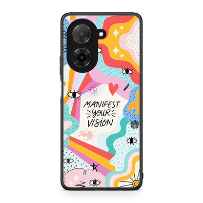 Xiaomi Redmi A5 Manifest Your Vision θήκη από τη Smartfits με σχέδιο στο πίσω μέρος και μαύρο περίβλημα | Smartphone case with colorful back and black bezels by Smartfits