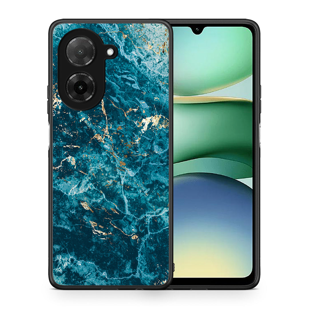 Θήκη Xiaomi Redmi A5 Marble Blue από τη Smartfits με σχέδιο στο πίσω μέρος και μαύρο περίβλημα | Xiaomi Redmi A5 Marble Blue case with colorful back and black bezels